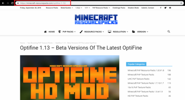 Optifine 1.13 2