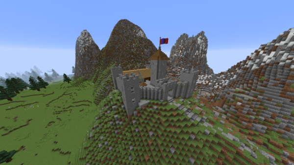 Minecraft Castle - Medieval Village with Castle - 1