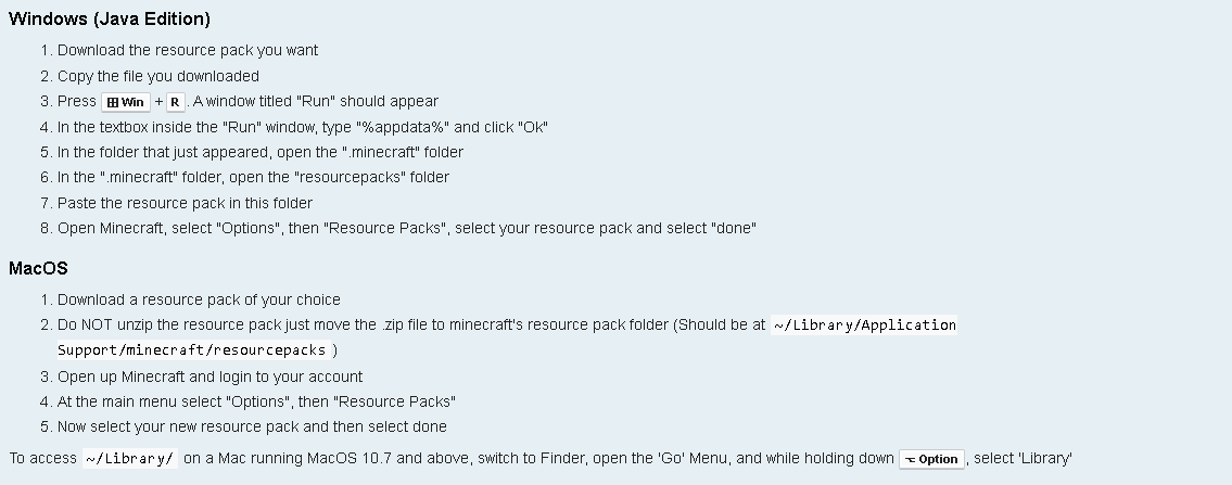 How to download Minecraft Resource Packs